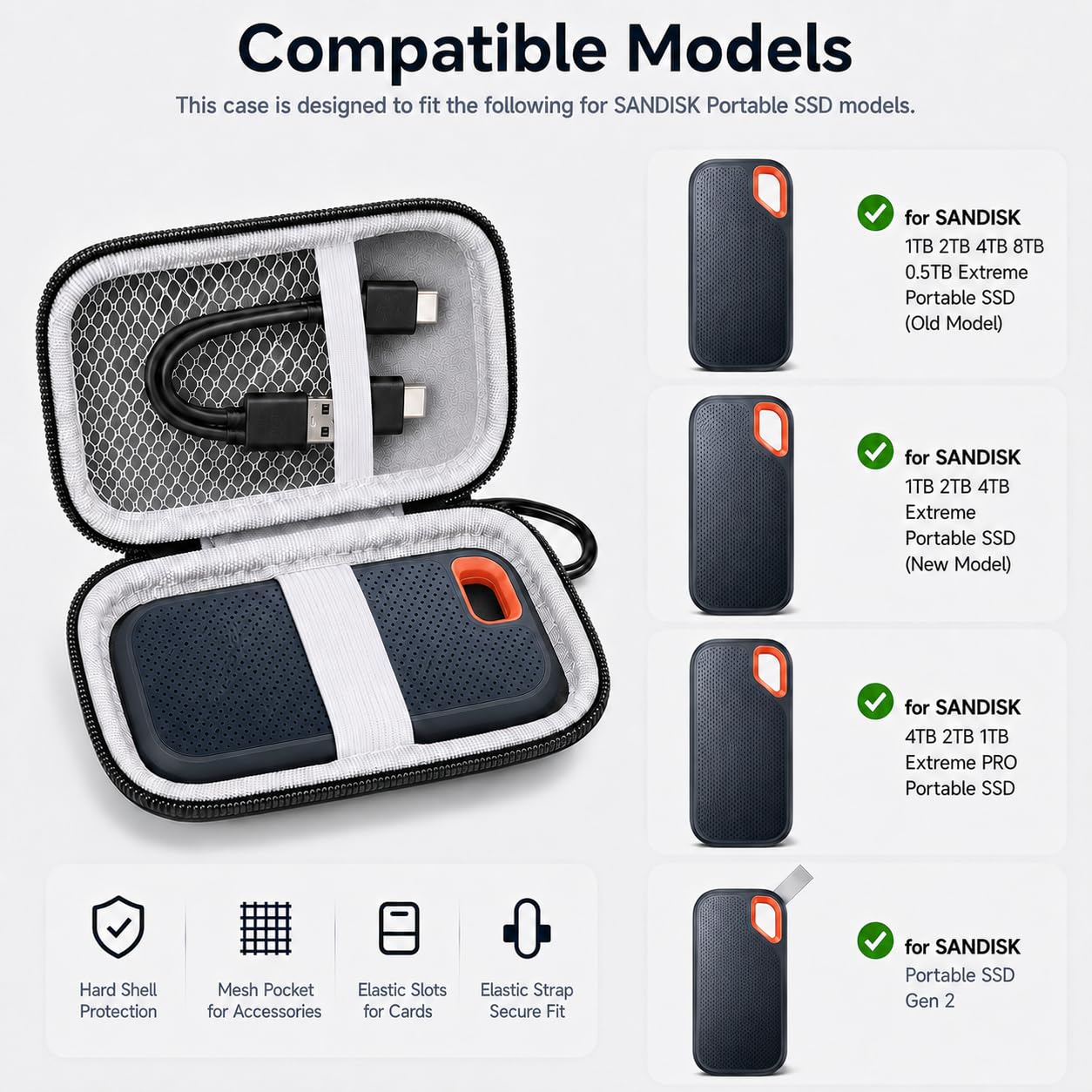 Amazon.com: PAIYULE SSD Case for SANDISK Extreme Portable SSD 1TB