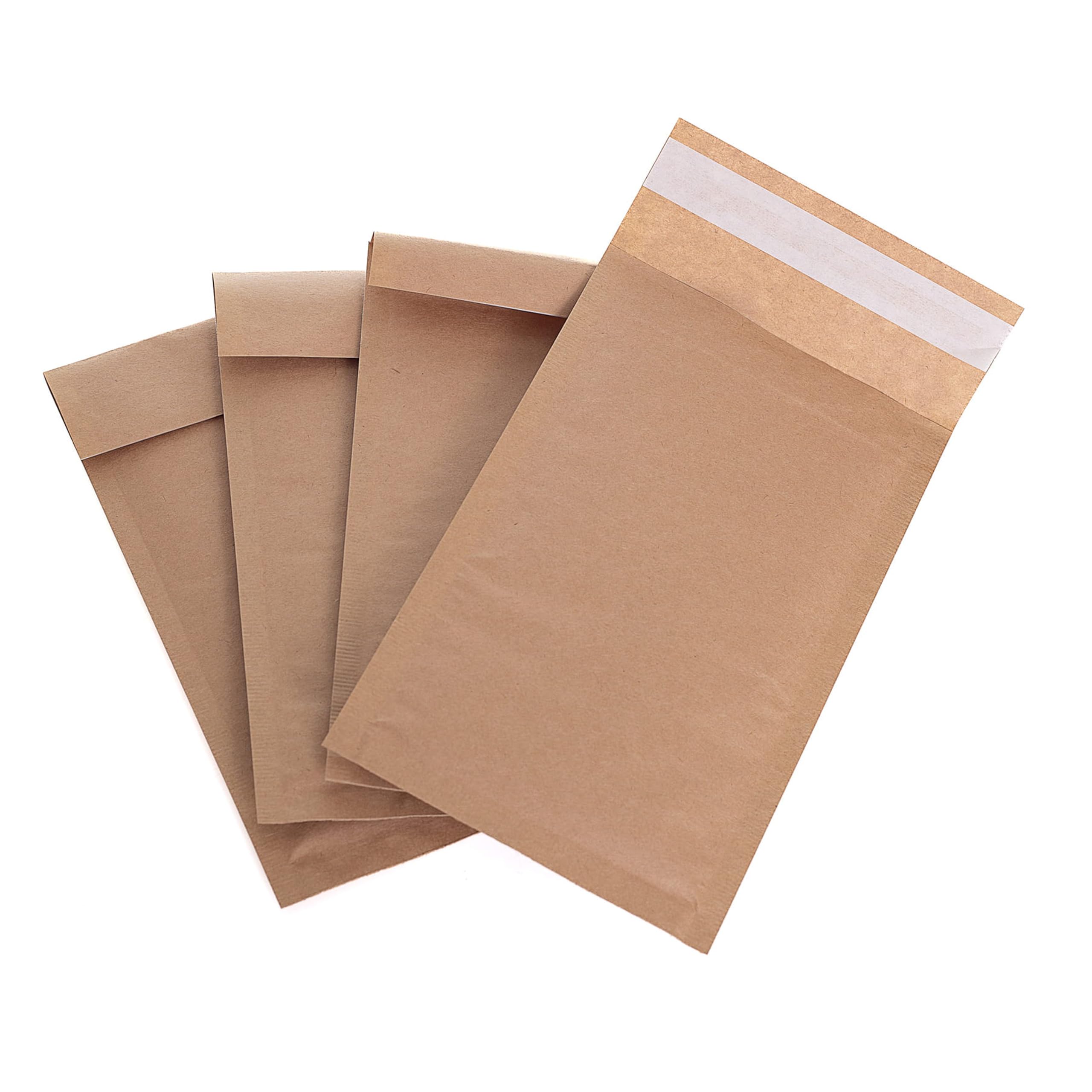 Jeco - Lot de 400 enveloppes à bulles d'air taille B/2 int. 120 x 215 mm pochettes kraft marron matelassées d'expédition PRO