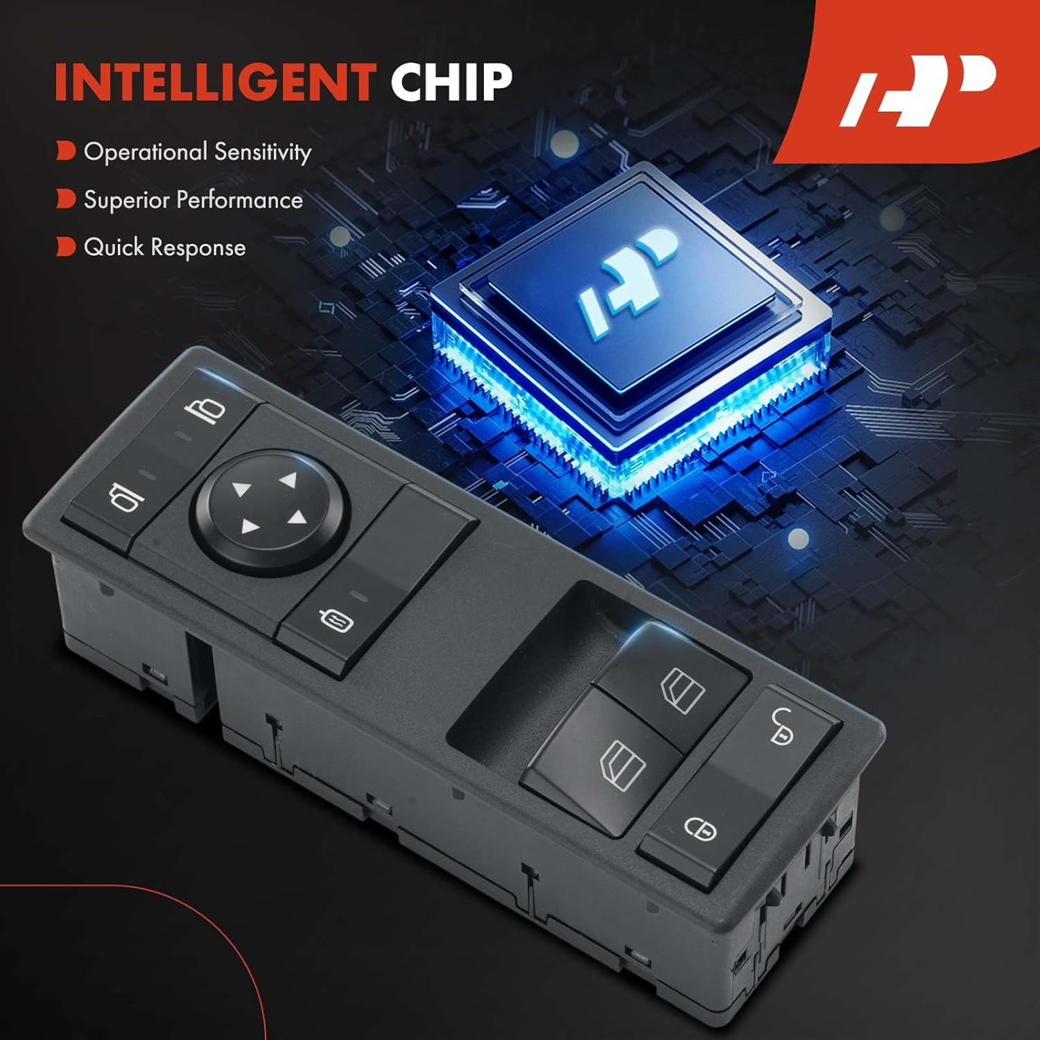 A-Premium Power Window Switch Compatible with Freightliner Cascadia 2017, Left Driver Side