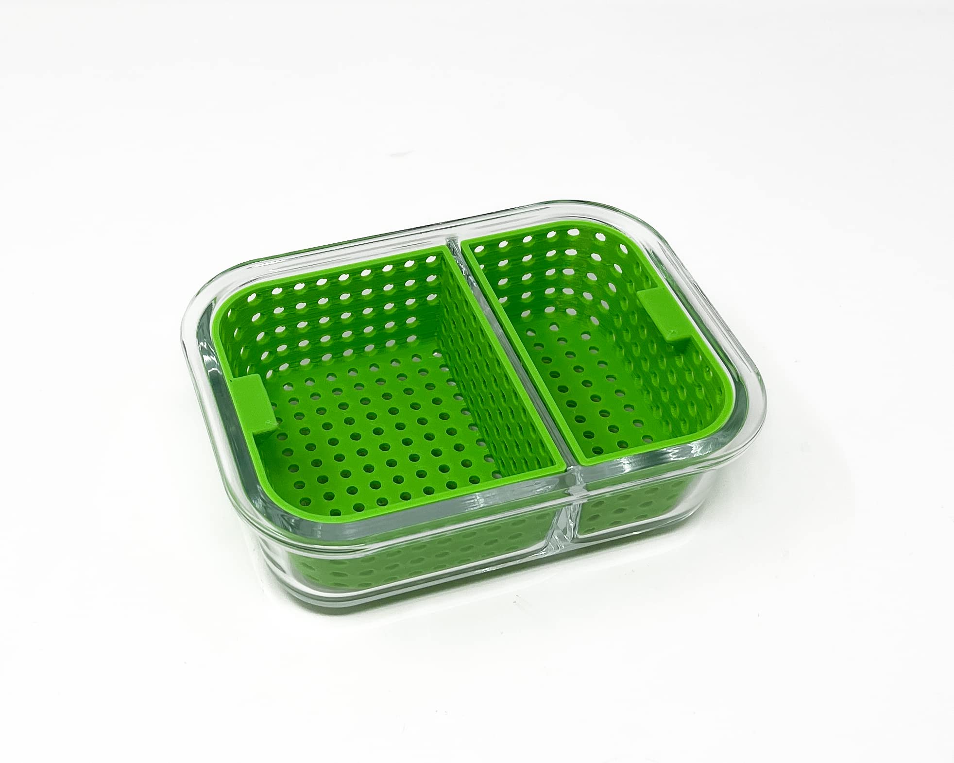 Dual Dunk Iso Soak Cleaning Station (Large, Green)