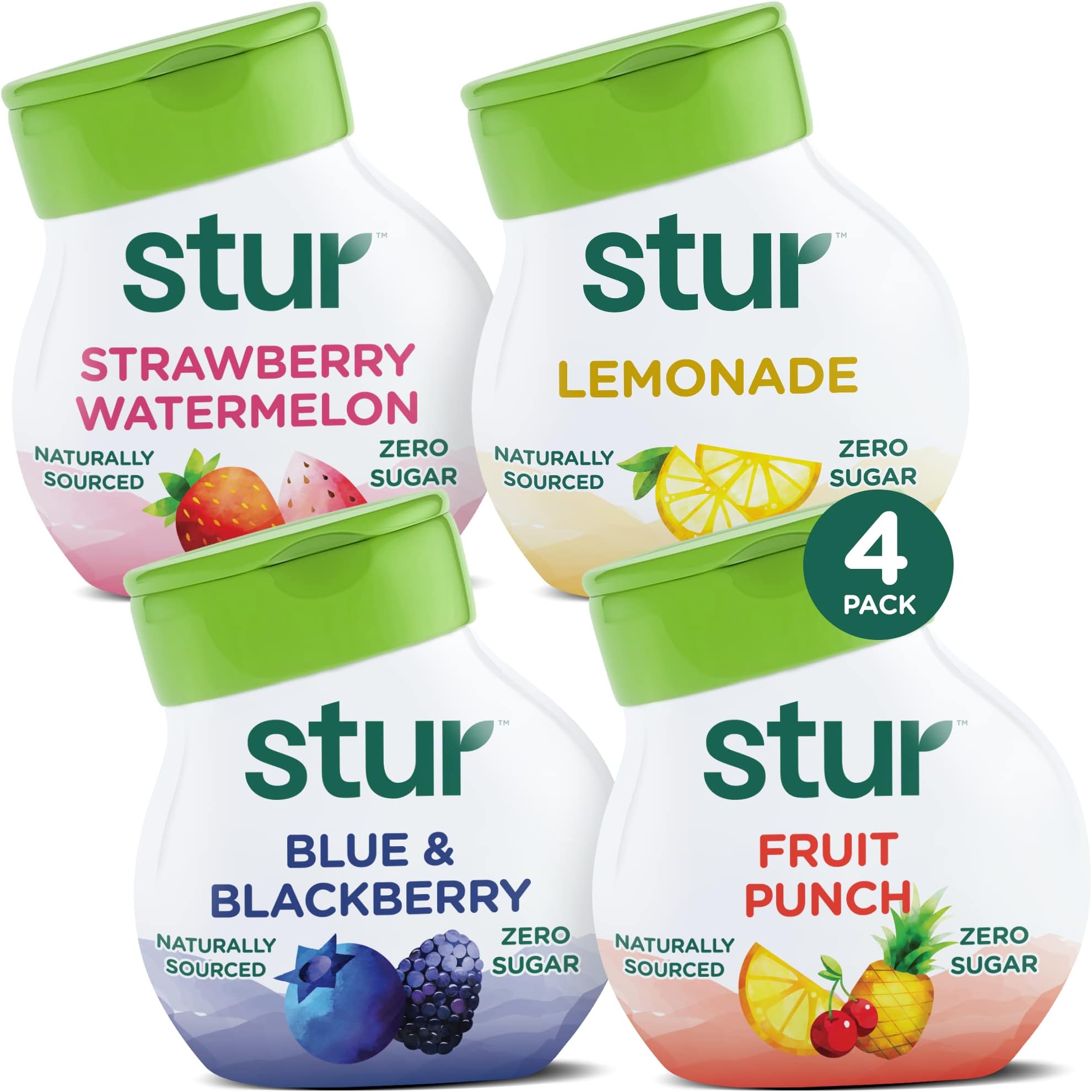Founder's Favorites Variety Pack, Natural Water Enhancer, (4 Bottles, Yields 80 Flavored Waters) - Sugar Free, Zero Calories