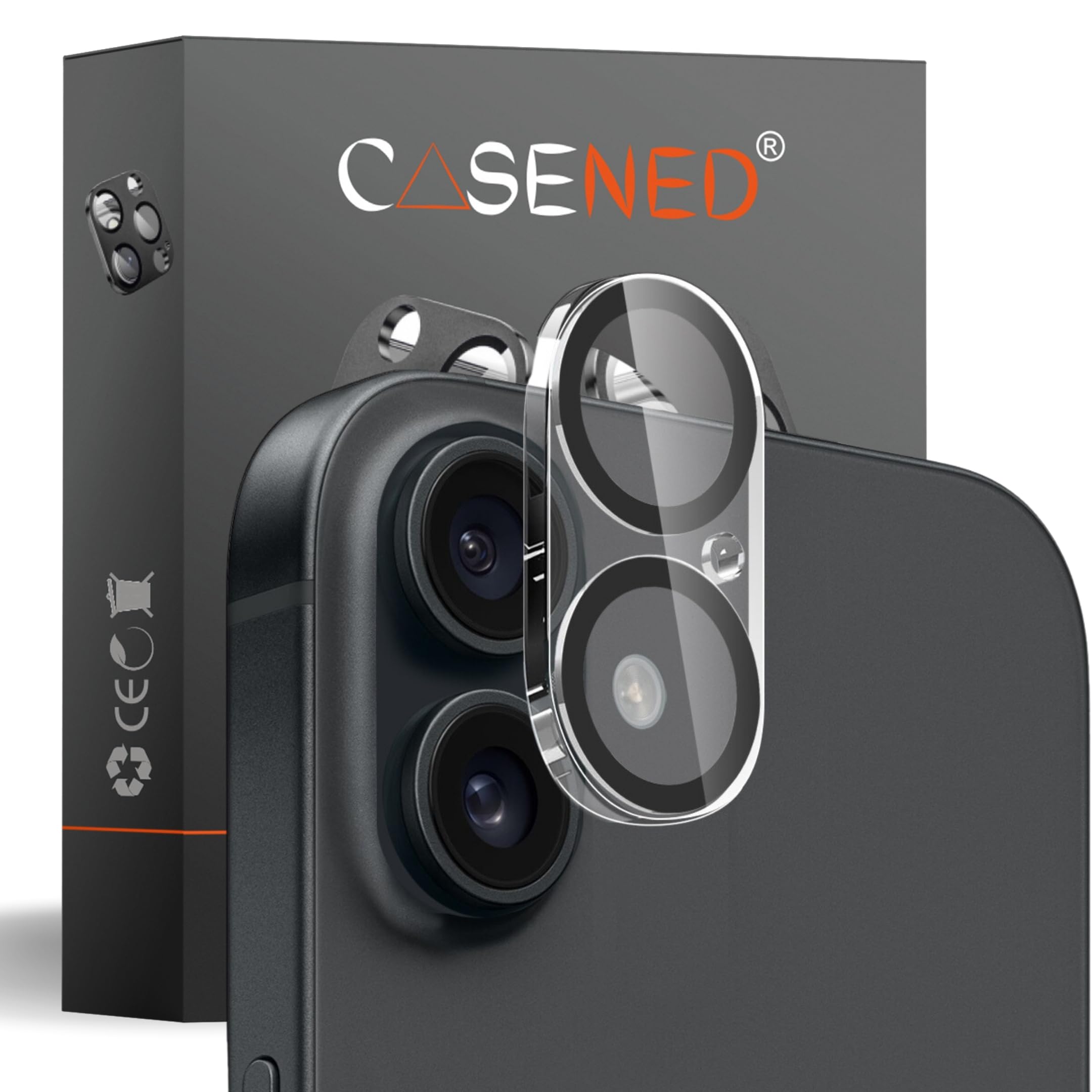 CASENED Tempered Glass Camera Lens Protector for Iphone 16/16 Plus, 9H Premium Tempered Glass Camera Lens Protection [99.99% Transparency] (Clear, Pack of 1) (B0DGJ9TBG3) Amazon Price History, Amazon Price Tracker