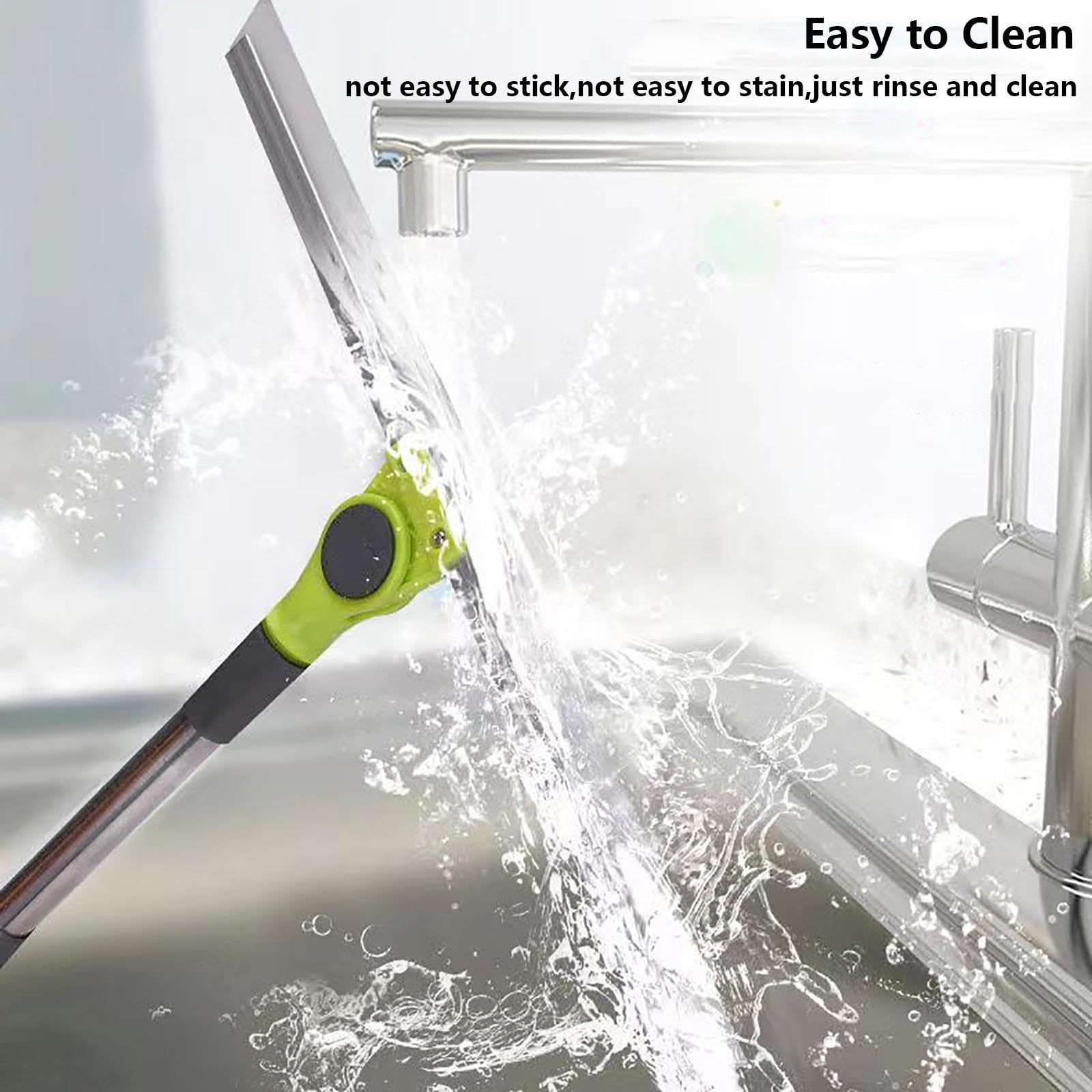 Magic Broom Sweeper, con Mango De 130 Cm De Largo Escobilla De Goma para Suelos, Escoba De Silicona para Piso De Concreto,Azulejo De Baño,Small:35×130cm