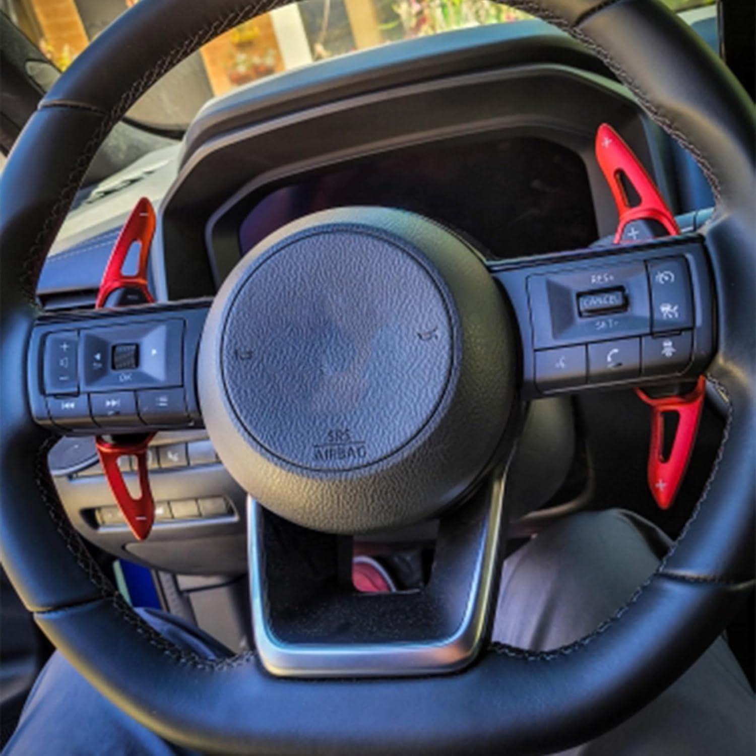 Aluminum Steering Wheel Shift Paddle Shifter Extension Cover Interior Accessories Sticker For Infiniti QX50/QX55/QX60, Mitsubishi Outlander, Nissan Altima/Pathfinder/Rogue(red)