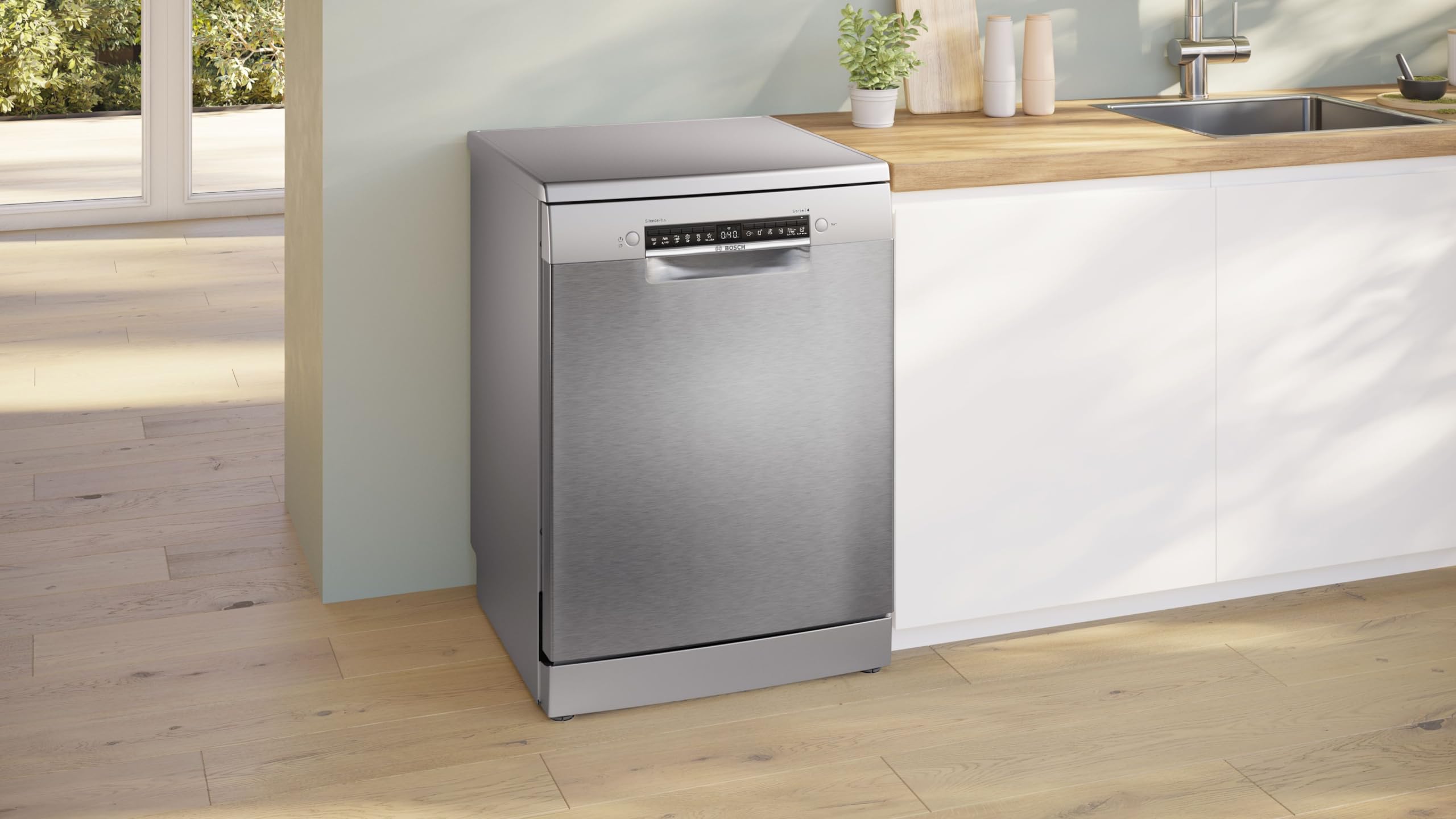 Bosch Série 4 Lave-vaisselle pose-libre 60 cm 13 couverts Silence Plus 44 dB Acier inox