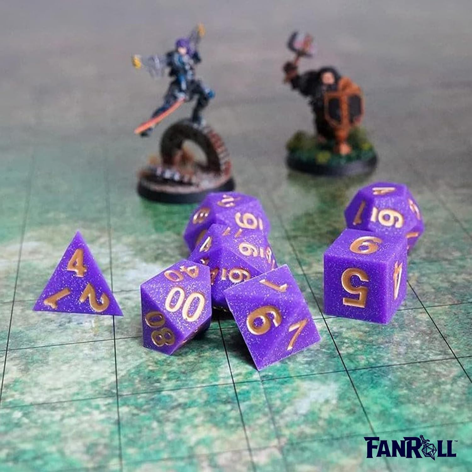 Sharp Edge Silicone Rubber Dice Set: Regal Ricochet