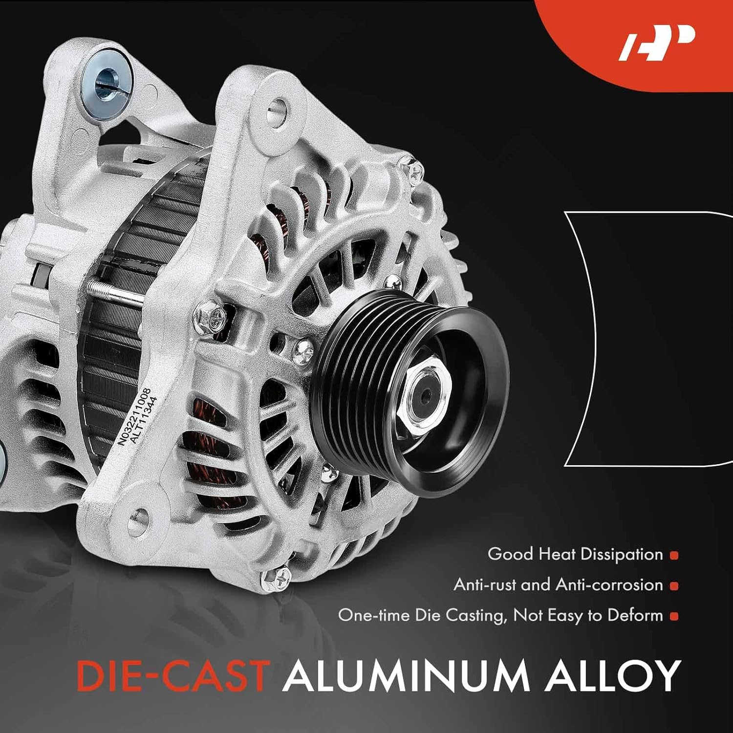 A-Premium Alternator Compatible with Nissan Versa 2009-2011 L4 1.6L DOHC, 12V 120Amp Clockwise 7-Groove Pulley, Replace# A002TJ0291ZC, 23100-BC00A, 23100-EM01A