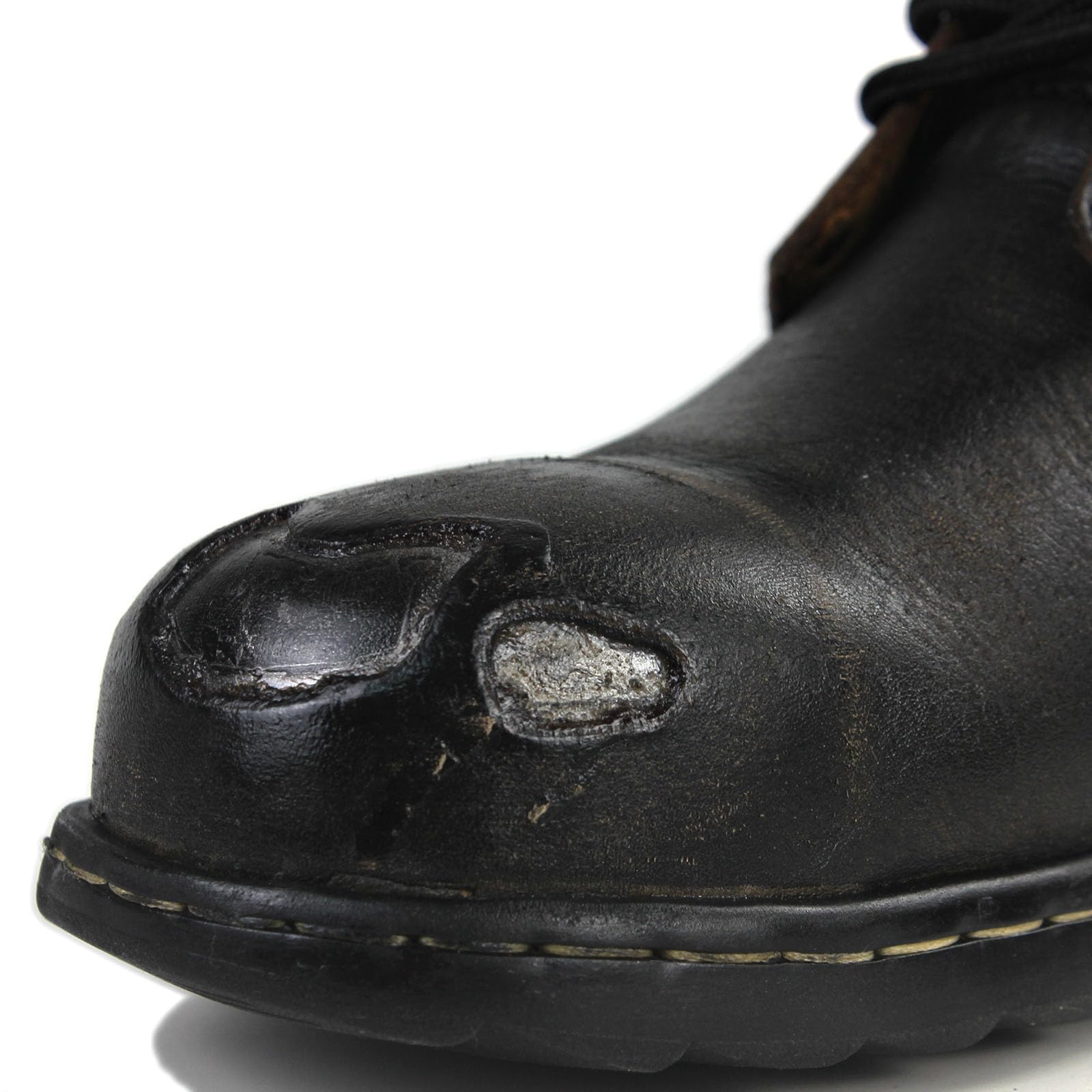 Herren Gripy Schwarz Eisen Stück Toe-tipped Design Chukka Stiefel Schnürung Motorrad Casual Leder Kleid Stiefelette für Männer Mode 6015-3-A-R