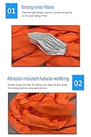 Vista 6 de Eslinga redonda doble de 26,000 libras, 13 pies, de poliéster, sin fin, para elevación de objetos pesados, eslinga de elevación de poliéster