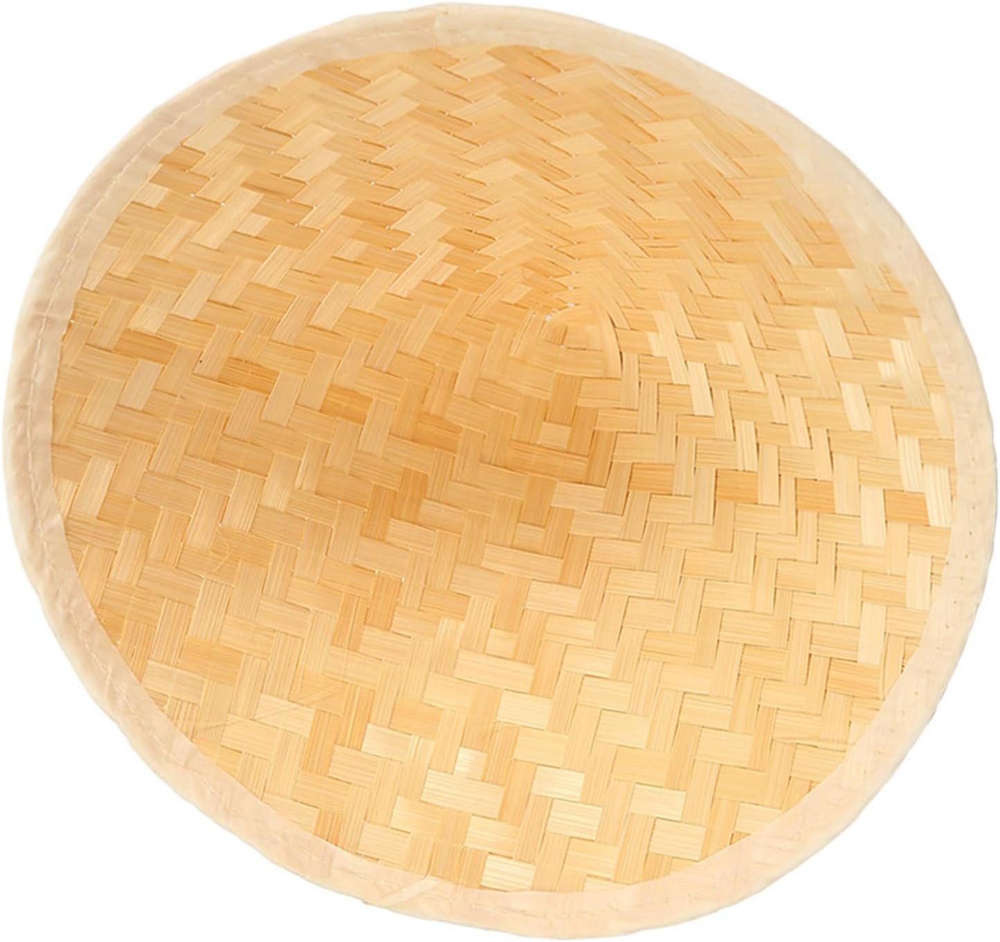 Traditional Chinese Straw Rice Hat Khaki Color for Lightweight Sun Protection and Comfortable Fit Asian Hat Suitable for Covering Face from Sun and Decorative Wall Hanging