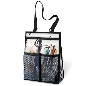 Ourtheme Golf Athlete Sports Portable Shower Bag for Travel Gym Camp Beach Tote Shower Caddy Bags Hanging Toiletry