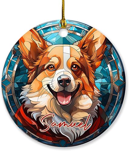Miniatura 8 de Rottweiler - Adorno de Navidad 2023 con nombre personalizado para amantes de los perros, adorno personalizado de Navidad para amantes de los perros,