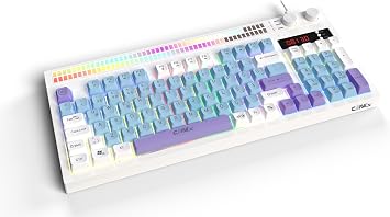 Claw's Spectrum K1 Functional Dual LCD Display & Dual Rgb - Membrane with Volume Controller Gaming Keyboard with Spectrum Rgb Mode with 94 Keys