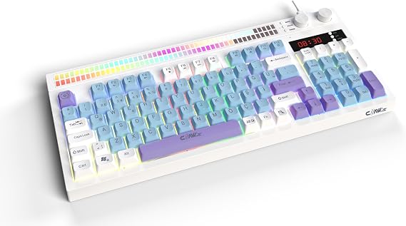 Claw's Spectrum K1 Functional Dual LCD Display & Dual Rgb - Membrane with Volume Controller Gaming Keyboard with Spectrum Rgb Mode with 94 Keys