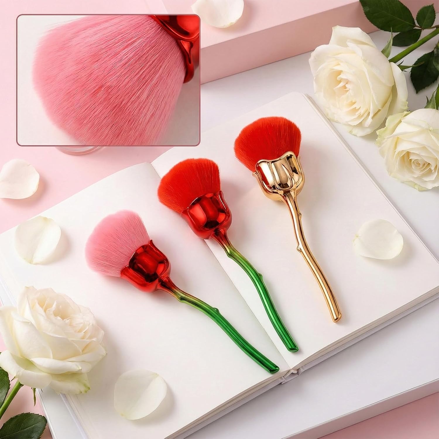 5Pcs Nail Dust Brush, Soft Nail Brush, Nail Powder Brush Suitable for Professional Nail Artist, DIY Nail Enthusiast