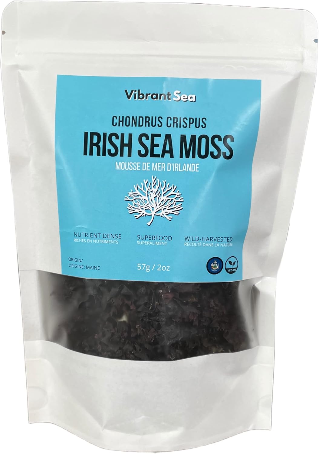 Organic Irish Sea Moss Authentic Wildcrafted Irish Moss Chondrus