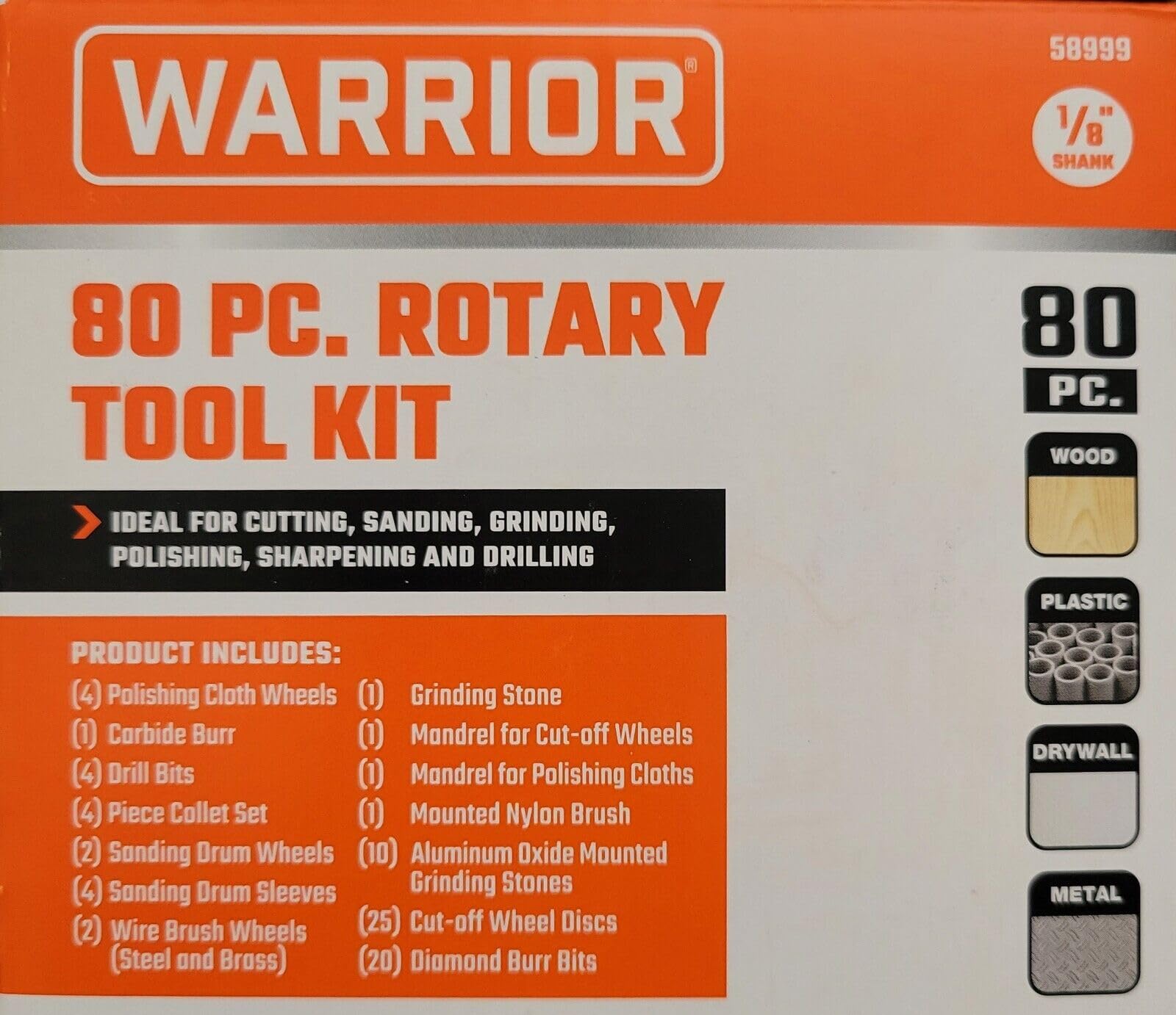 NEW 80 pc High Speed Rotary Tool Kit Fits Dremel Bits Hobby Model Kit Set