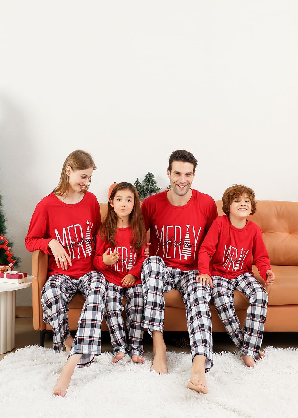VNVNE Christmas Pajamas for Family Matching Sets Cute Christmas Printed Sleepwear Holiday Xmas PJs for/Women/Men/Couples - Image 4