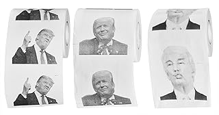 Home-X Donald Trump paquete de 3 rollos de papel higiénico, divertido regalo de novedad política, divertido humor polític...