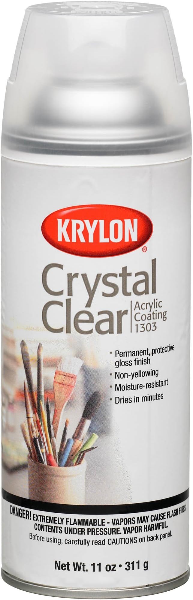 1303 Crystal Clear Acrylic Coating, Artist Spray, 11 Ounce (6 Pack)