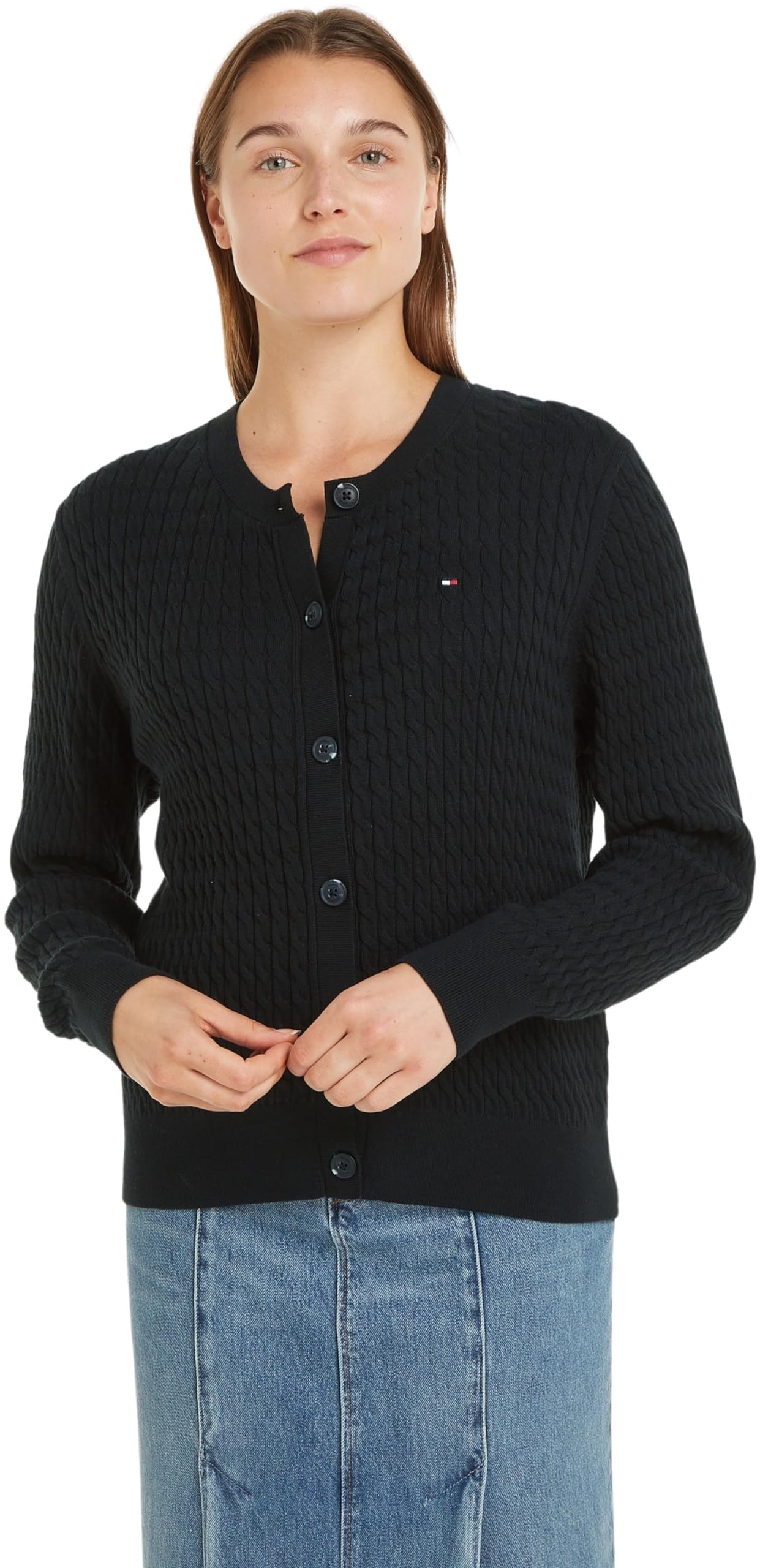 Tommy Hilfiger Damen Cardigan Zopfmuster