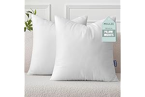 MIULEE 20x20 Pillow Inserts 2-Pack: Comfy & Durable