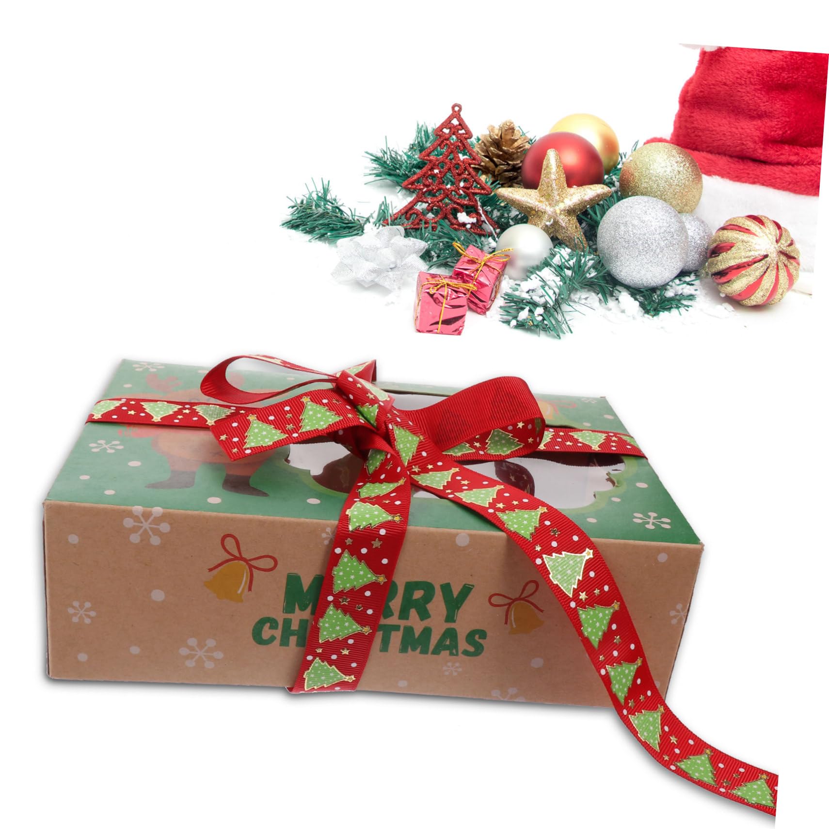 EXCEART 36piezas Cintas De Embalaje Navideñas Lazos Decorativos Para Bodas y Fiestas Para Decoración De Navidad y Eventos Festivos