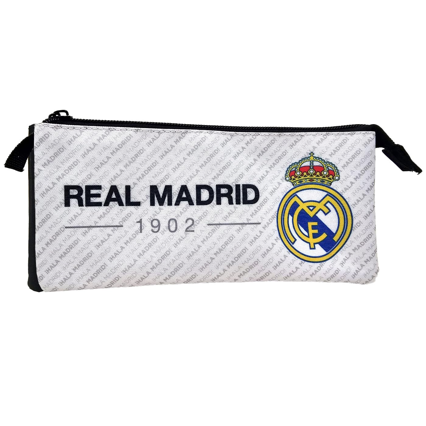 Real Madrid Portatodo Triple 22cm, Estuche Ecolar