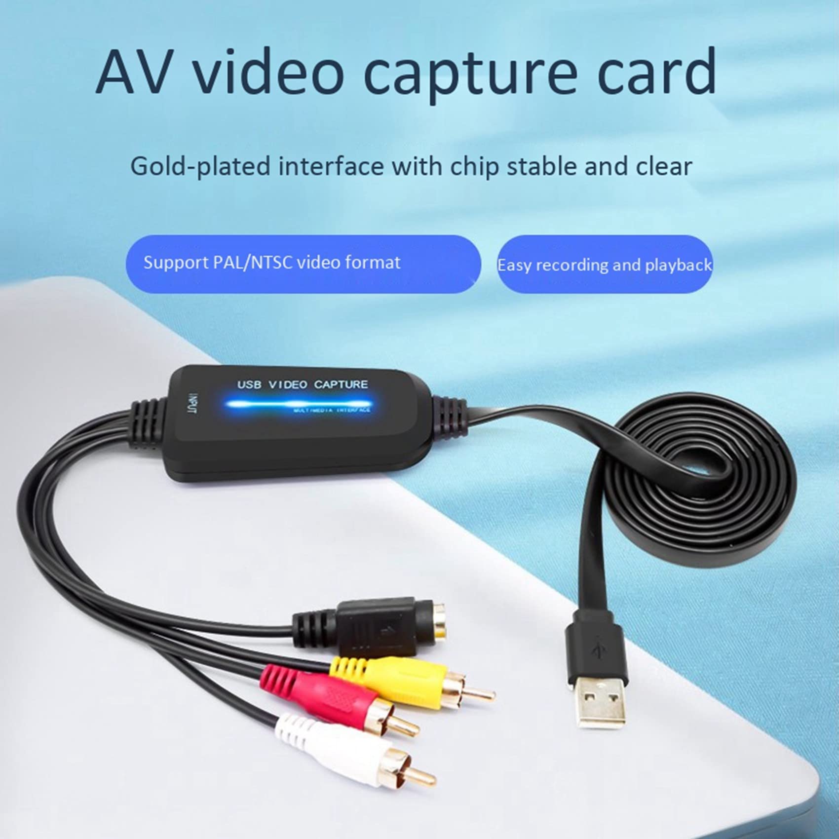 5 tarjetas de captura de video USB 2.0 de un solo canal, tarjeta de captura USB, dispositivo de captura AV, convertidor digital sin unidad
