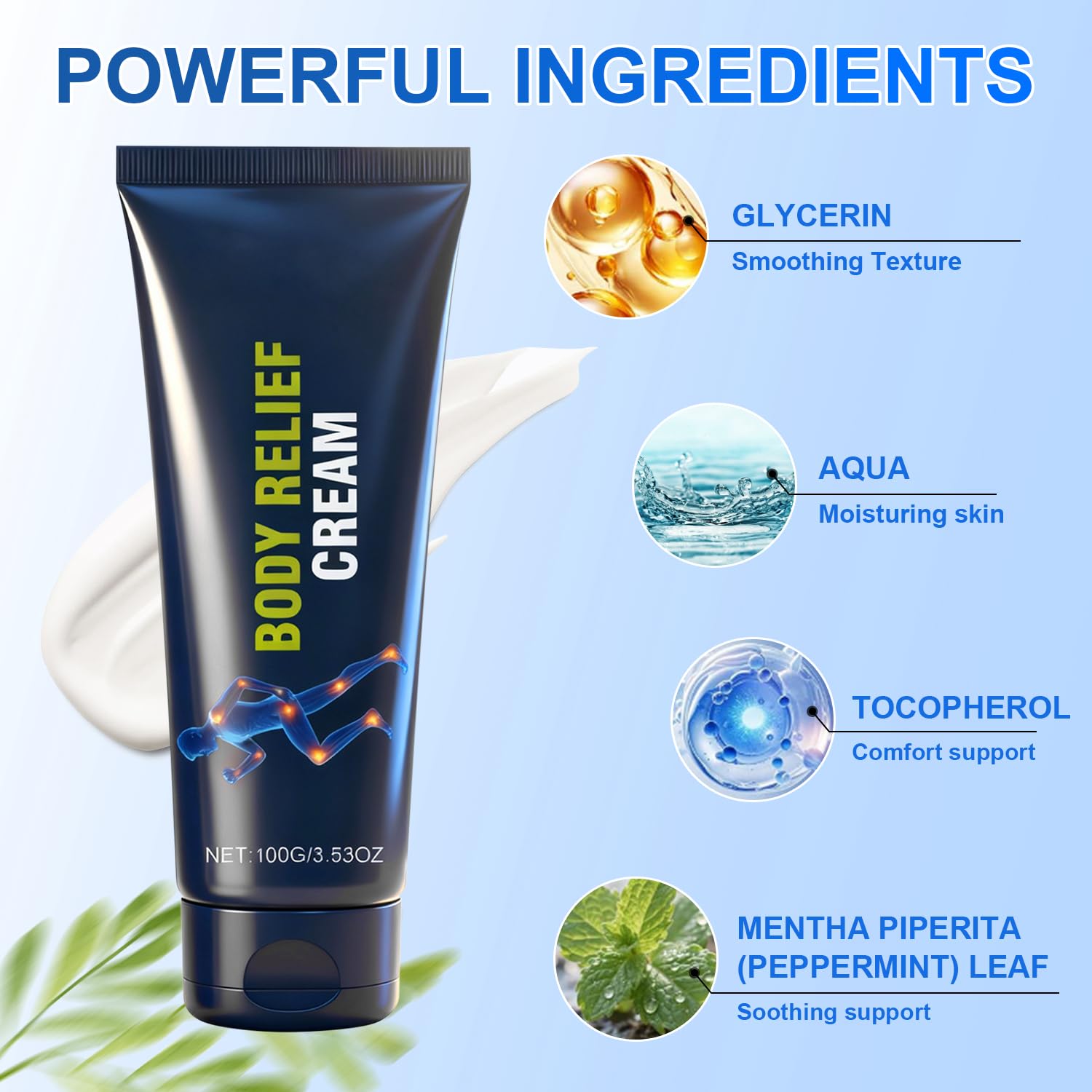 Neuropathy Body Relief Cream - Natural Joint And Muscle Comfort with Capsaicin And Arnica, Fast-Absorbing, Non-Greasy Formula for Feet, Hands, Legs, Back And Waist, 3.53 oz, 2PCS — Amazon image 2