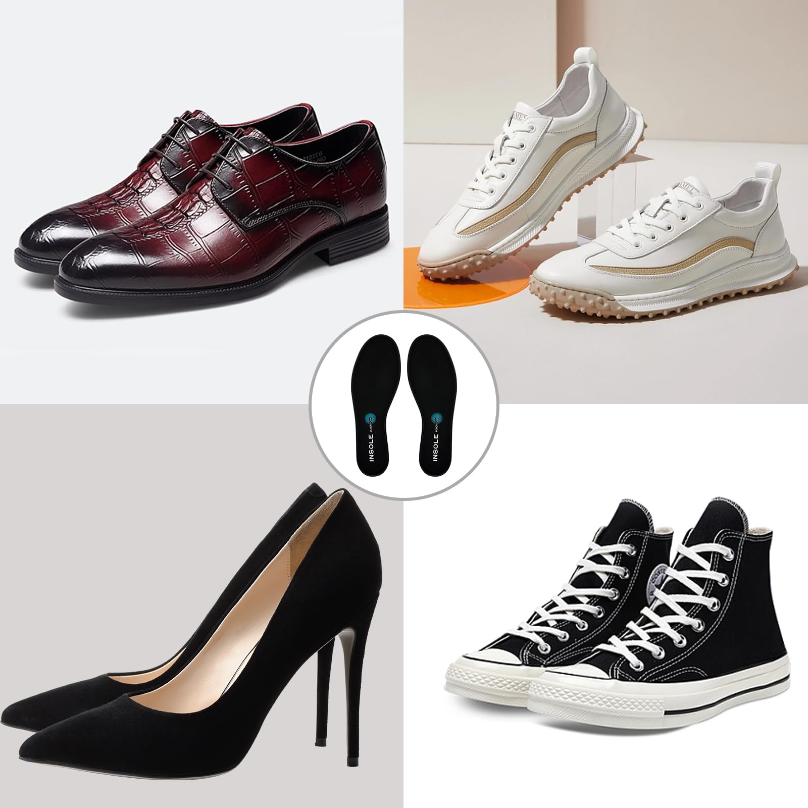 Plantillas Memory Foam para Mujer y Hombre, ajustable a la talla, Plantilla foam silicona cómoda, Descanso para los pies en tu actividad diaria, deportiva o de ocio (37-41)