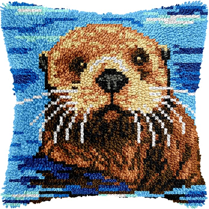 DIY Knüpfkissen Mit Otter-Motiv - Kreativ-Set Für Anfänger