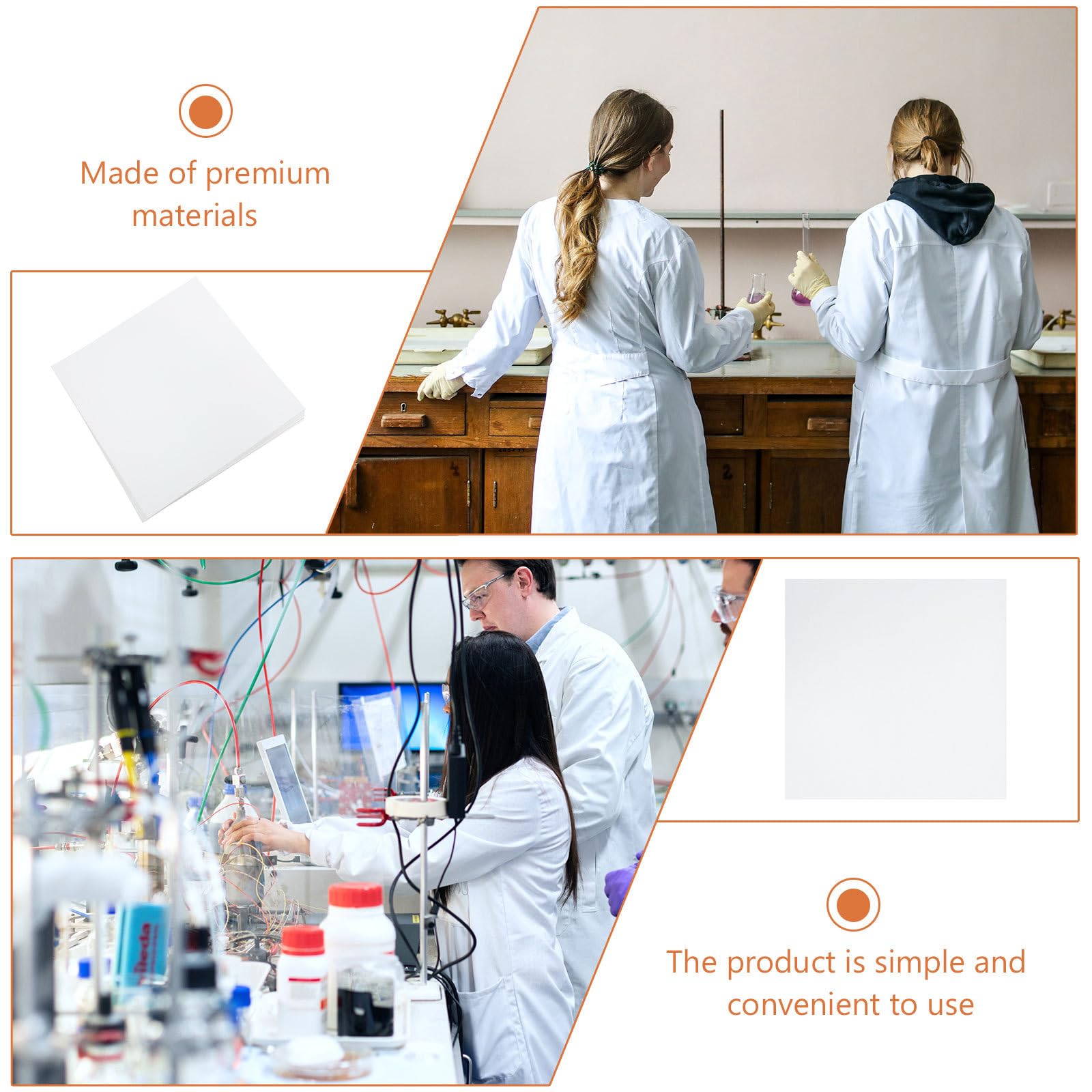 iplusmile Papier filtre de laboratoire, Papier Filtre Papier Filtre de Laboratoire Chimie Cellulose Filtre Papier Qualitatif Papier Filtre Fournir sans Cendre Quantitative