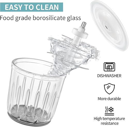 Miniatura 5 de Máquina de alimentos para bebés, licuadora de alimentos para bebés de 20.3 fl oz con 10 cuchillas, procesador de alimentos para bebés, frutas,