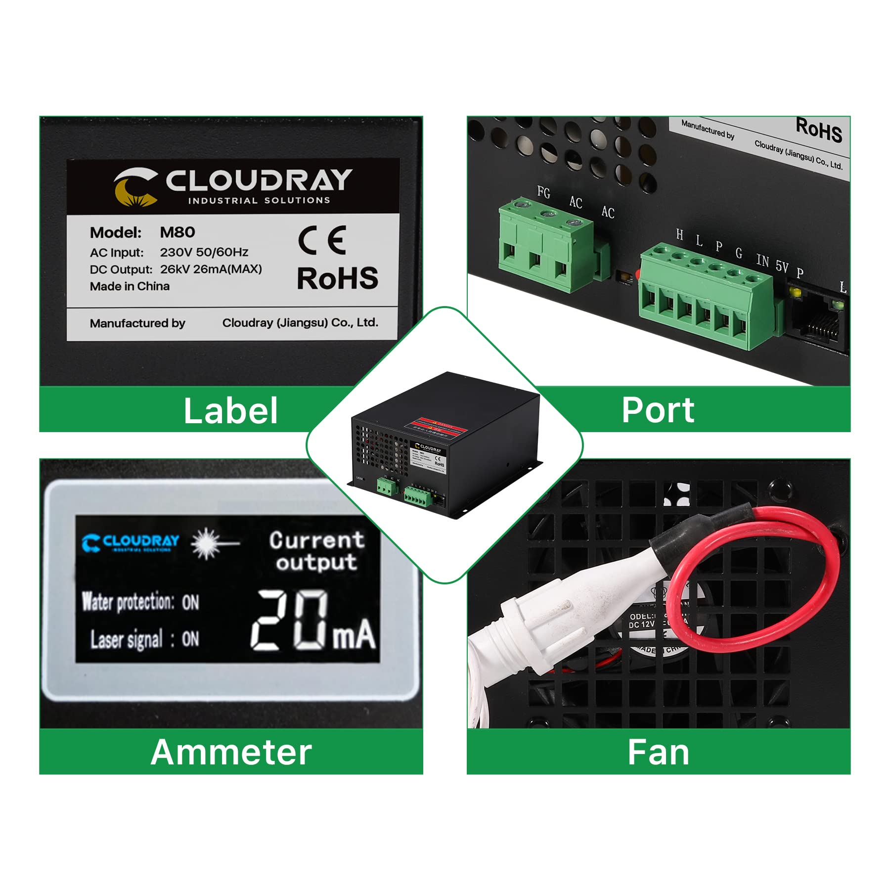 KINDLELASER 80W CO2 Fuente De Alimentación Láser MYJG ... - AliExprs