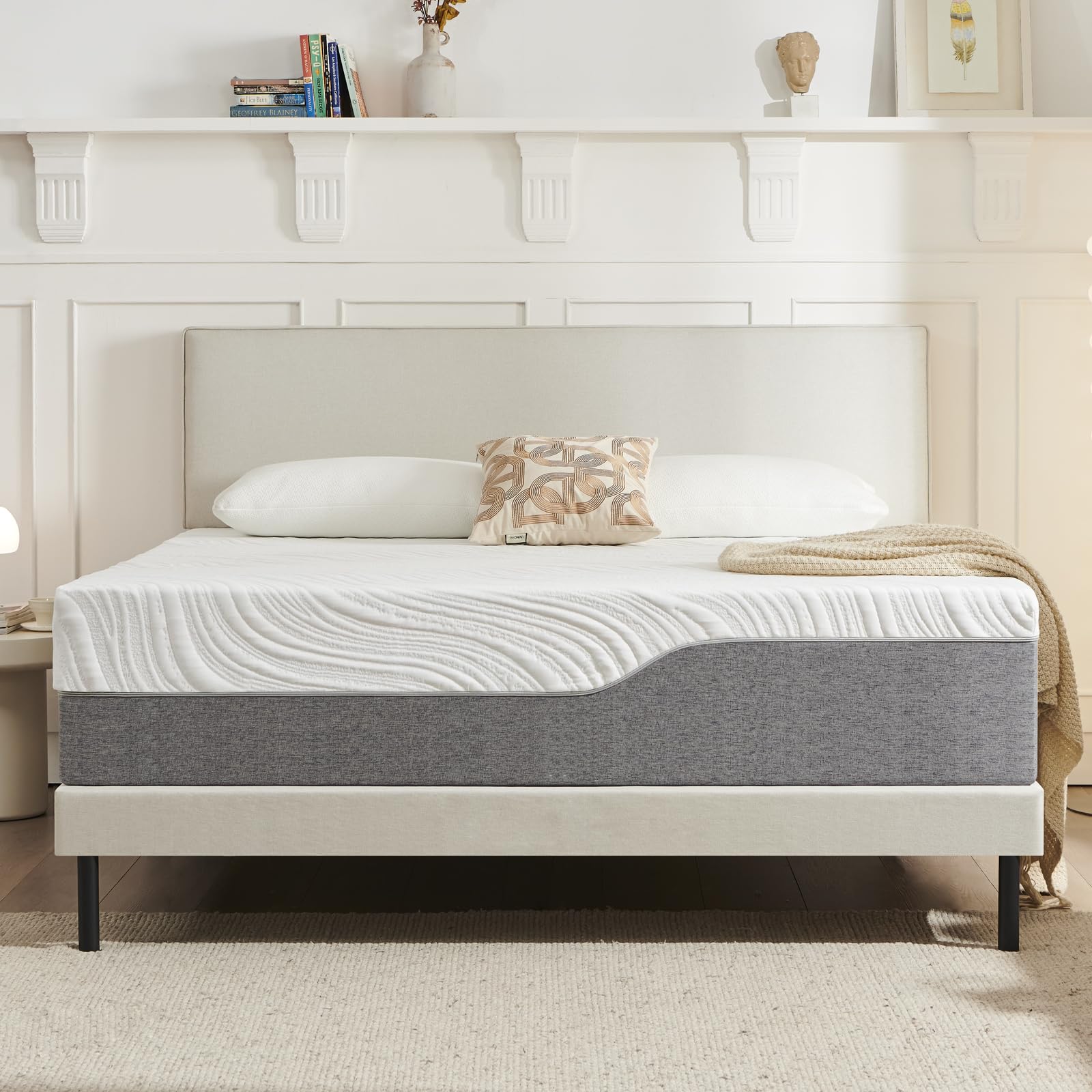 Twirest Matelas 140x190cm, Épaisseur 22cm, fermeté Moyenne, Respirant et Confortable, avec Un Soutien équilibré - Housse de lit Amovible et Lavable avec Fermeture à glissière.