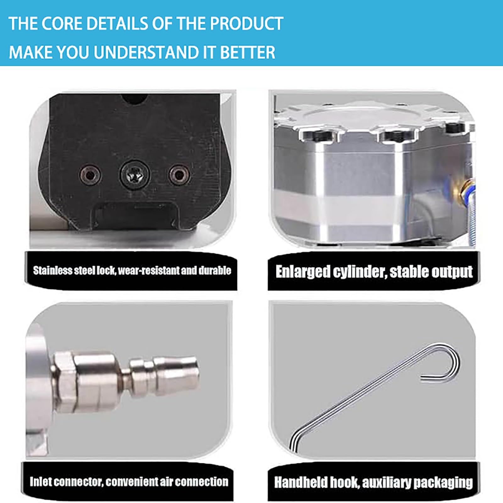 Cercleuse pneumatique pour emballages, Haute Tension 3 500 N, Compatible avec Les feuillards PP et Pet, idéale pour Les Applications industrielles et en entrepôt.