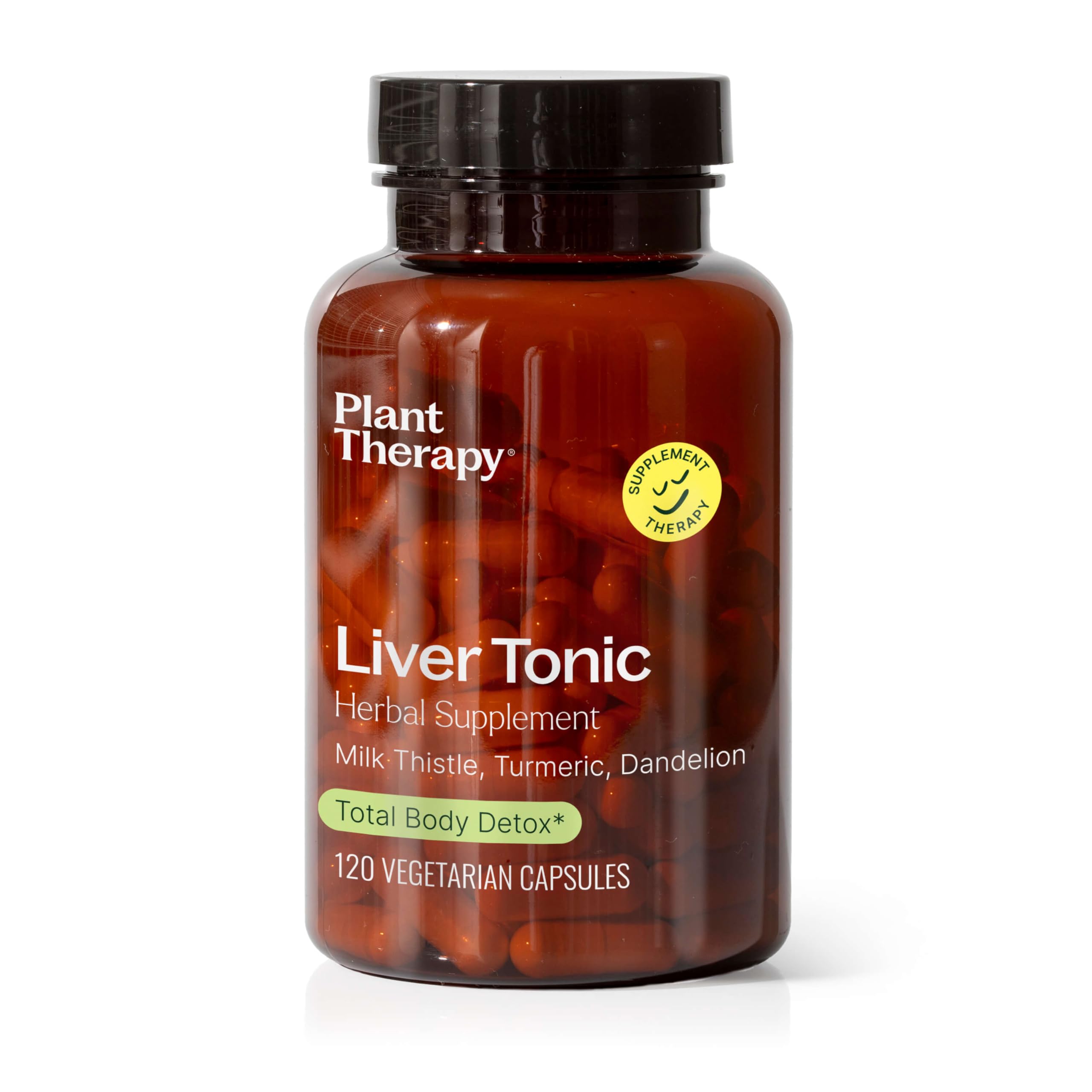 Plant Therapy Liver Tonic Herbal Supplement Capsules, Supports Liver Function, Detoxifying for Optimal Health, Naturally Boosts Energy Levels, 120 Vegetarian Capsules (4 month supply), Made in the USA