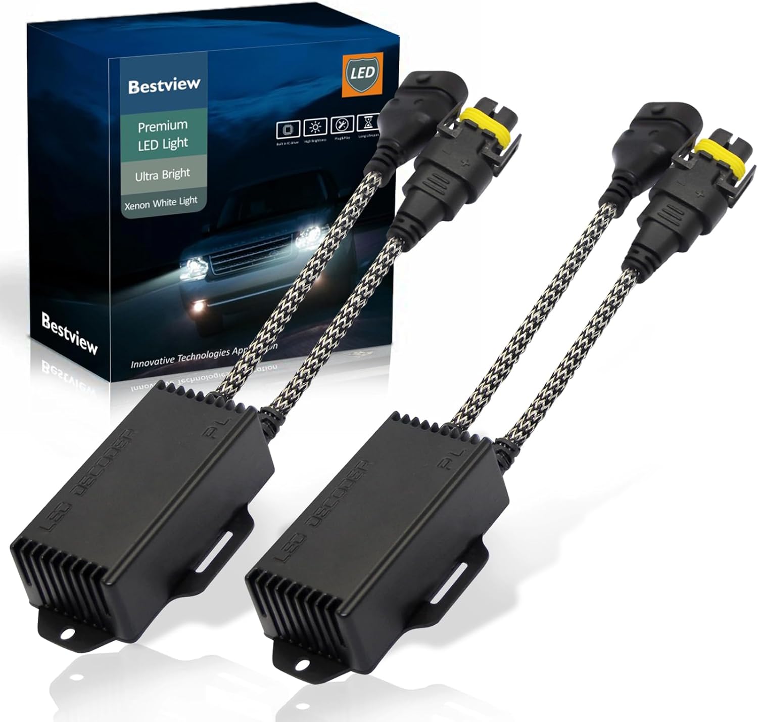 Bestview H7 LED light Canbus Decoder Kits Compatibility Anti Flickering Resistor Warning Canceler Pack of 2