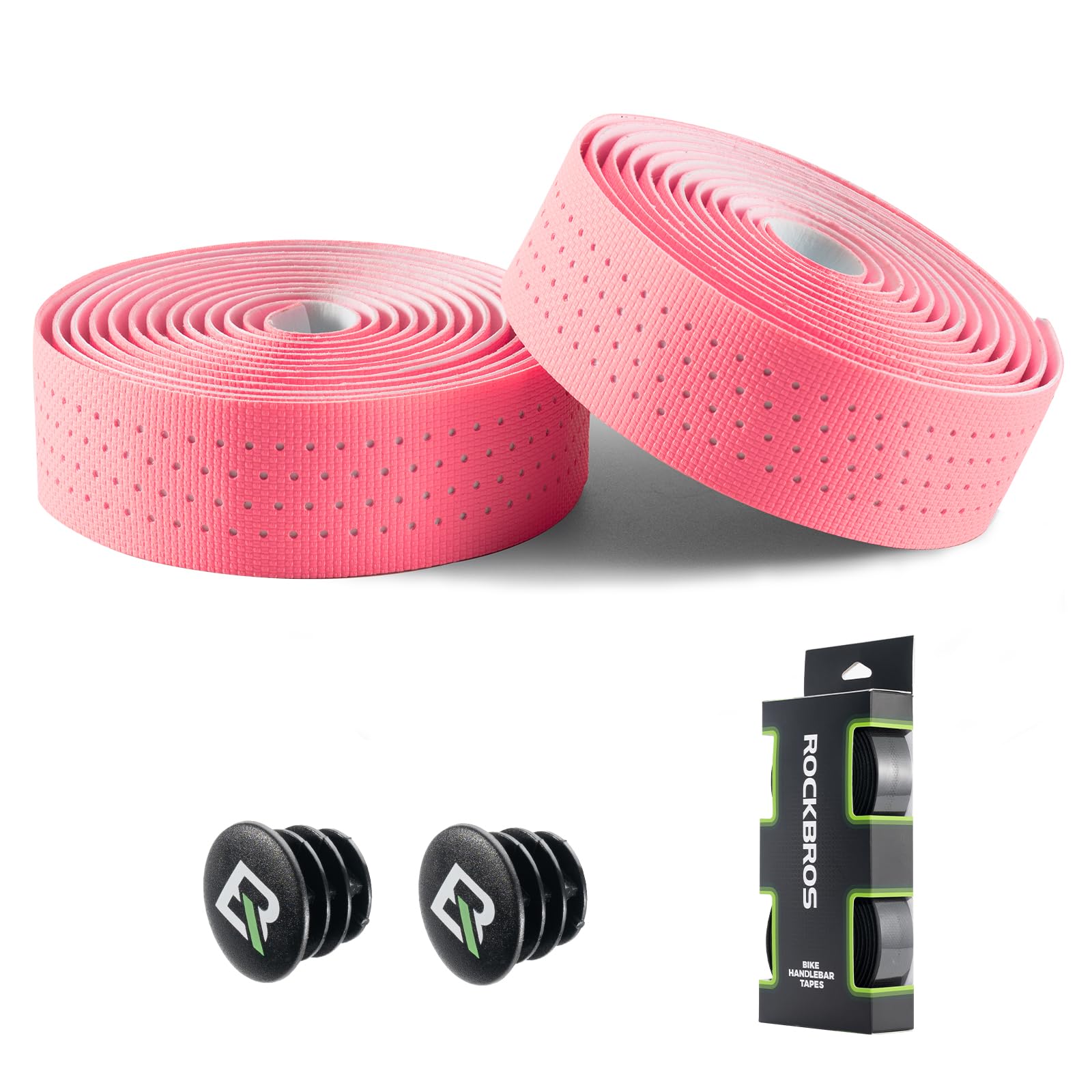 ROCKBROS Handlebar Tape for Road Bikes,2 Rolls of Road Bike Handlebar Tape,Extra Long 220cm and Thick 3mm,Self-Adhesive Grip Tape for MTB,Gravel,Road Bikes,and Urban Cycling,Road Bike Accessories