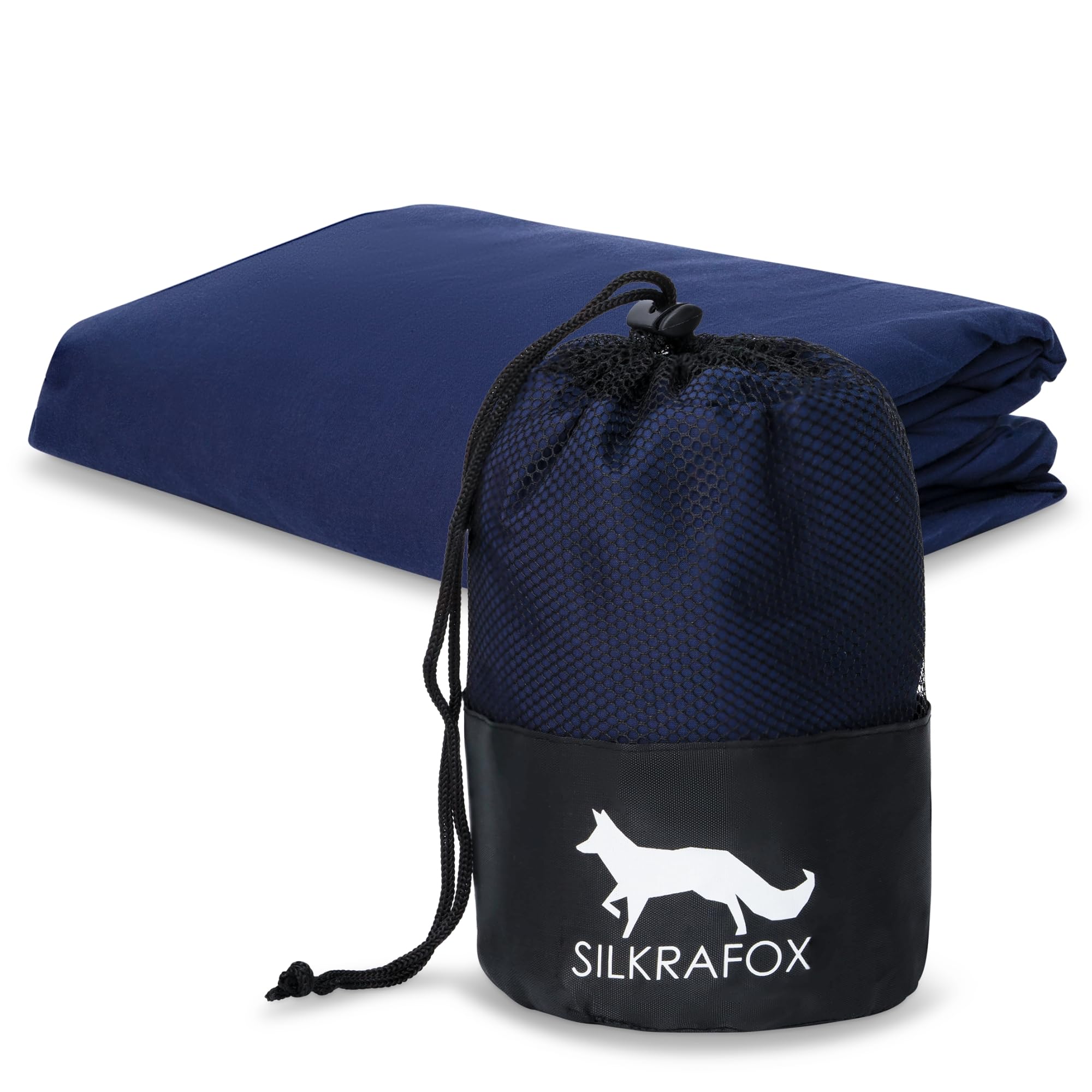 Sac de couchage en coton avec fermeture éclair et compartiment pour coussin - Idéal comme sac de couchage d'été ultra léger pour les voyages - Sac de couchage intérieur petit fin et léger