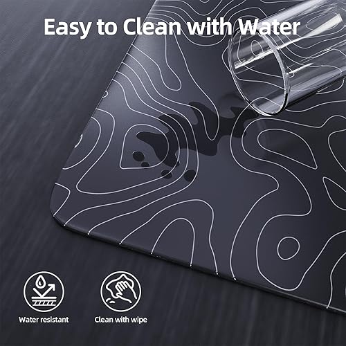 Miniatura 6 de ATTACK SHARK CM05 - Alfombrilla de mouse de vidrio para juegos, 17.7 x 15.7 pulgadas, alfombrilla de mouse rígida antideslizante 9H, superficie