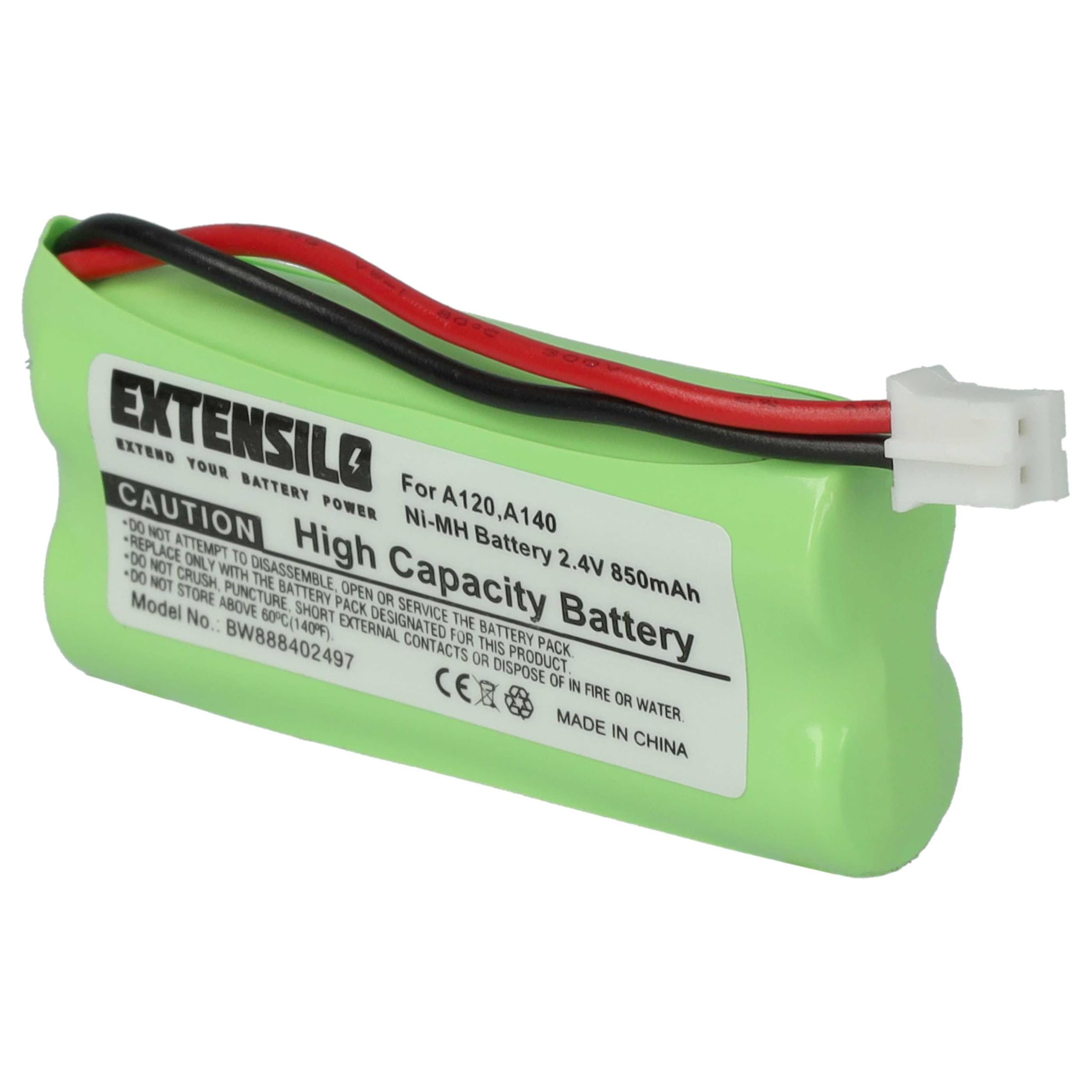 10 x bateria zamienna do T436-U1, V30145-K1310-X359, S30852-D1640-X1, T382 do bezprzewodowego telefonu stacjonarnego (850 mAh, 2,4 V, NiMH)