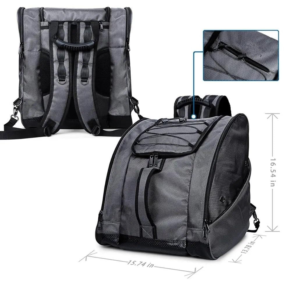attrezzatura da sci Borsa da sci per esterni Borsa per scarponi da snowboard Borsa per casco da sci impermeabile di grande capacità Borsa per attrezzatura da sci Borsa per Scarponi da Sci(White)