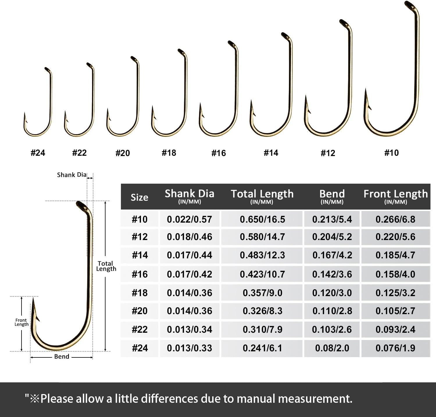 Goture Barb Fishing Hooks with Magnetic Components - High Carbon Steel Fly Tying Fishing Hooks Kit - Nymph/Dry Fly Hooks