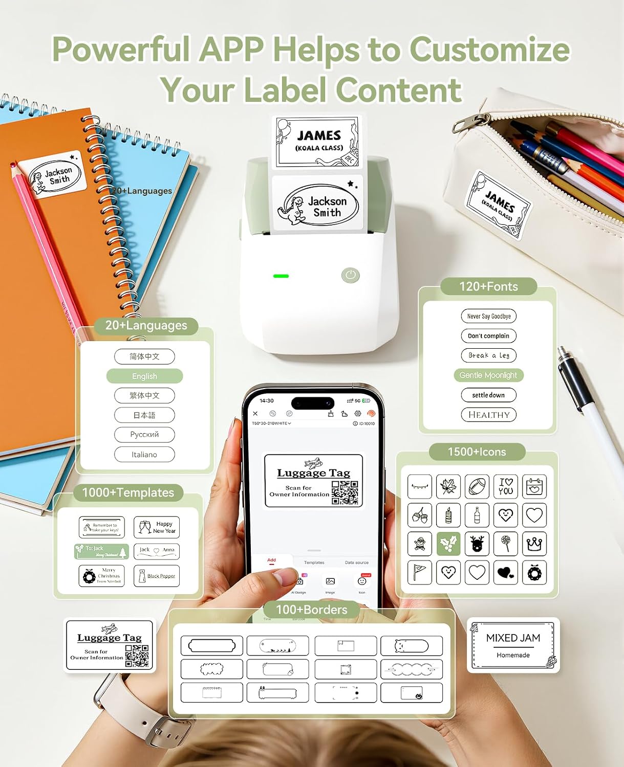 NIIMBOT B1 Pro Label Maker with 1 Label, 300 DPI Thermal Label Printer image 4
