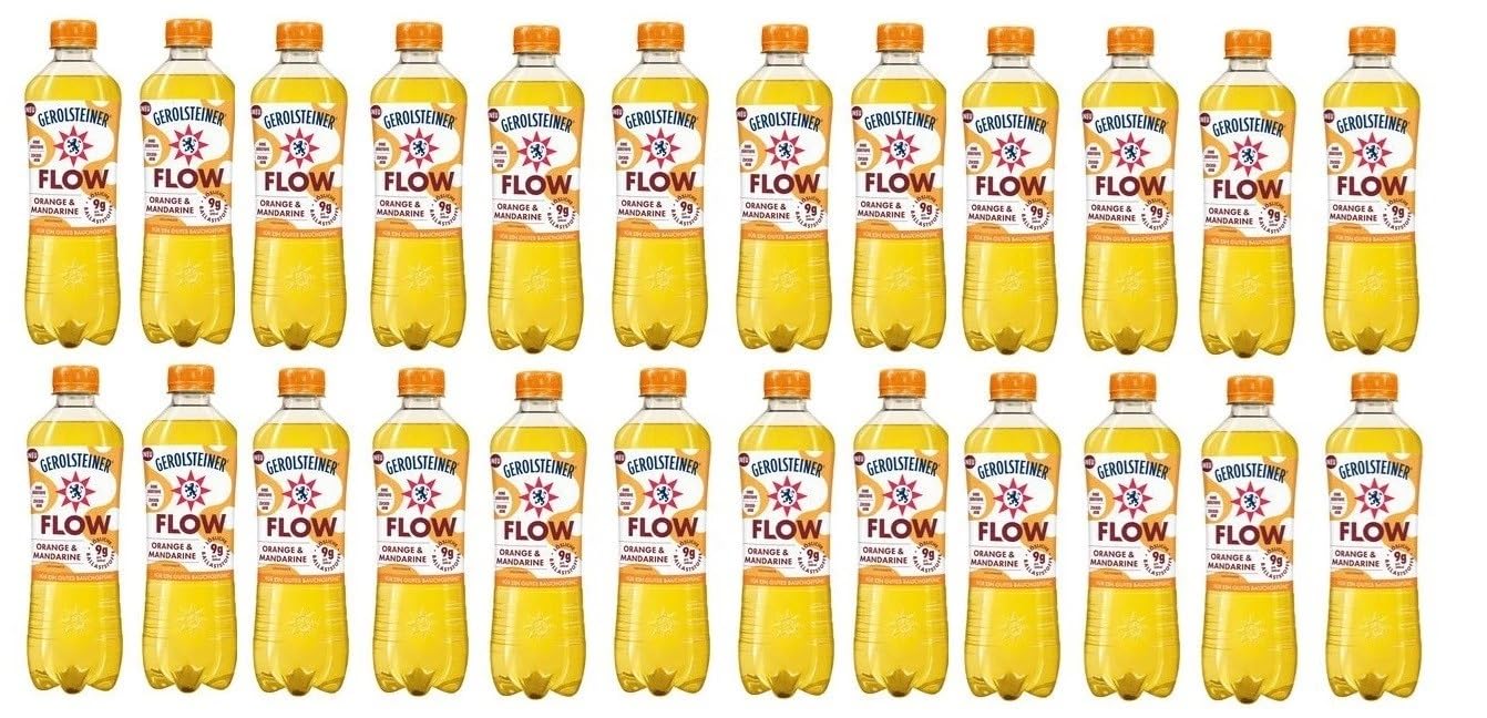 24 Flaschen Gerolsteiner Flow Orange Mandarine a 0,5l EINWEG Pfand + Space Keks von Onlineshop Bormann