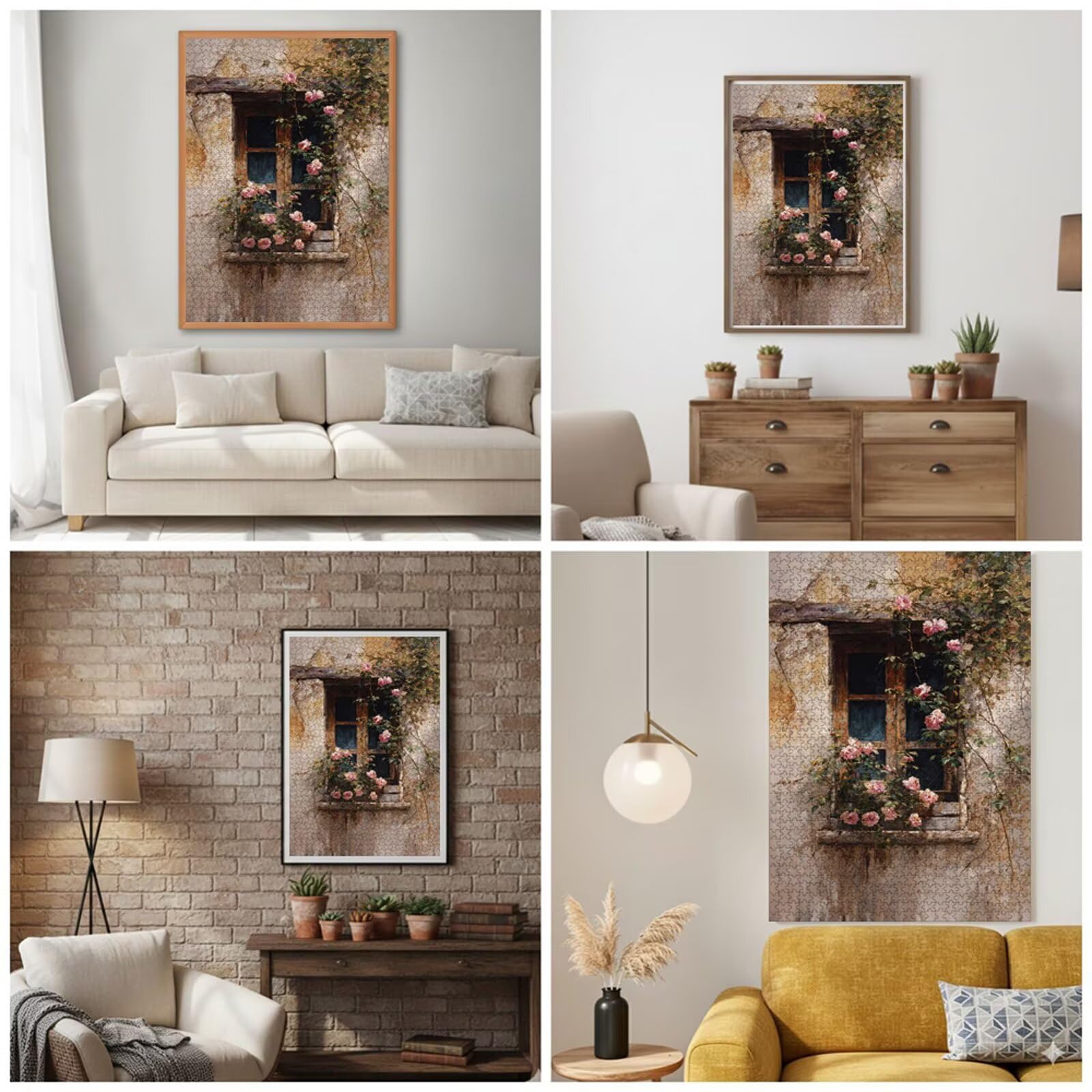 Puzzle 1500 Pezzi - Flower & Davanzale - Puzzle in Legno Durevole con Lettere sul Retro - 87 x 57 cm - Hobby Creativo Senza Polvere - Articolo per Collezionisti e 14 Anni in Su P3#1077