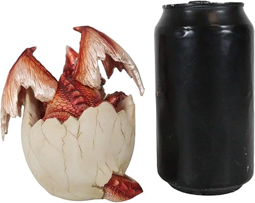 Vista 11 de Ebros - Estatua de huevo de dragón con piedra natal de agosto, 5.25 pulgadas de alto, peridoto verde, piedra natal de agosto, símbolo de gema