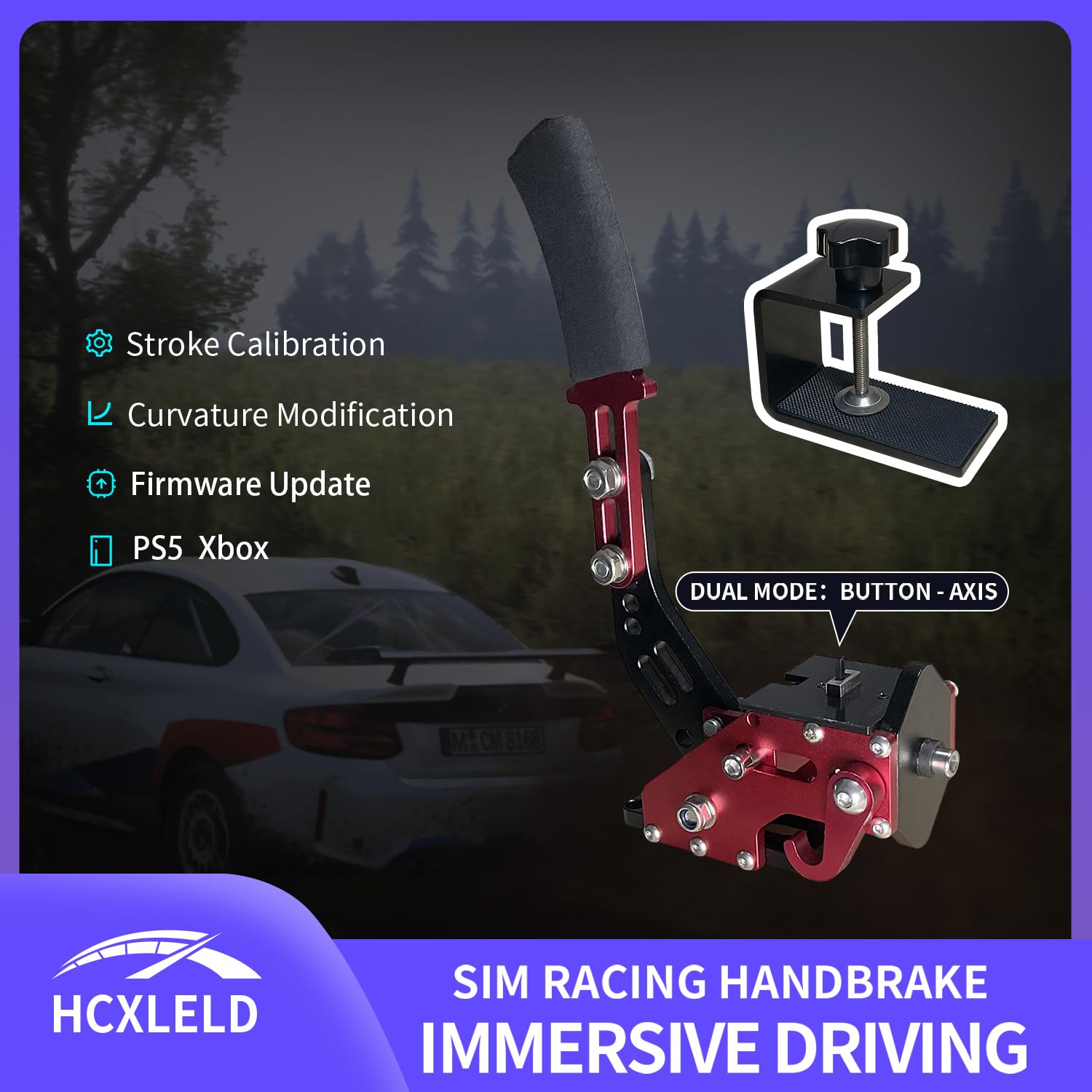 HCXLELD Sim Racing Handbrake G29 G923 Steering Wheel for PS4 PS5 G920 G923 Steering Wheel for XBOX Series